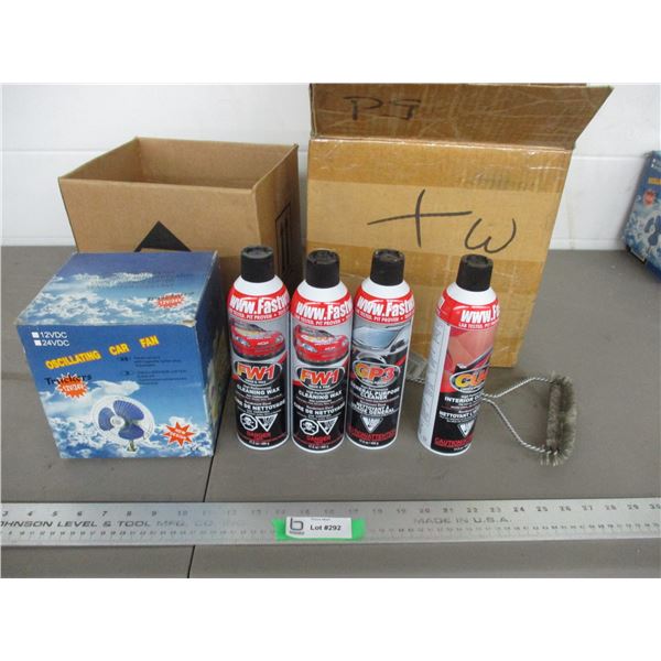 High performance cleaners, fan (cleaner cans feel full)