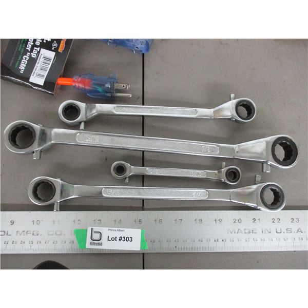 SAE ratchet wrenches, 2ft triple tap