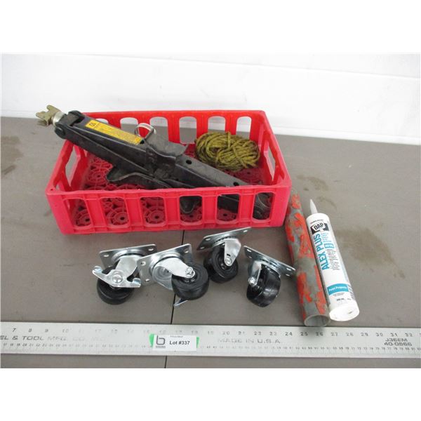 (4) Caster wheels, jack, silicone