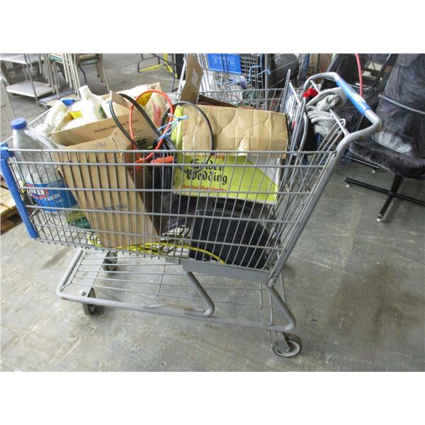 Shopping cart, cords, household, misc
