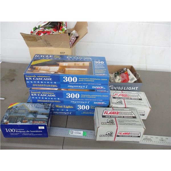 Christmas lights, Christmas related items