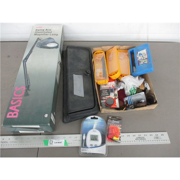 Swing arm magnifier lamp, misc