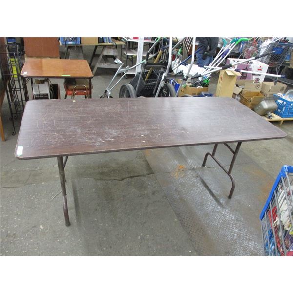 Folding wooden table, 6ftx30" wide
