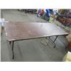 Image 1 : Folding wooden table, 6ftx30" wide - poor surface