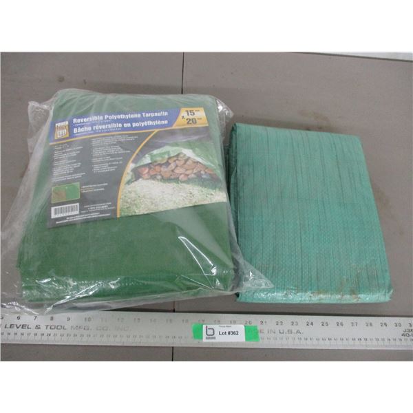 New 15 x 20 ft tarp + other tarp