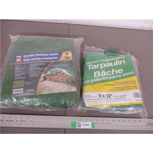 New 9x12, 15x20 ft tarps