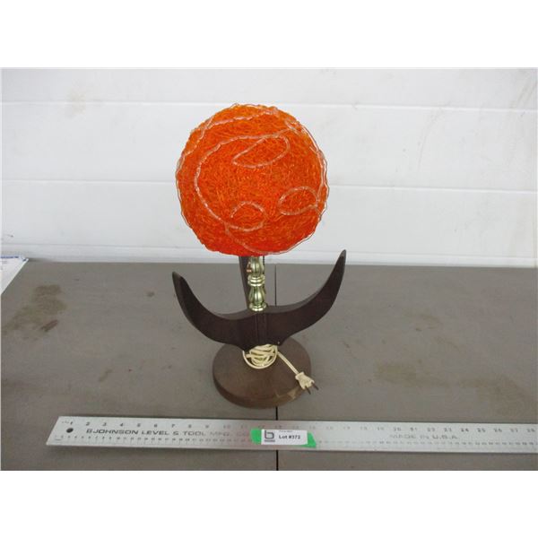 Retro spaghetti light (working) - 17" tall plus other lamp