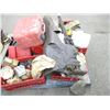 Image 1 : Pallet of nails, gas cans, tie downs, misc