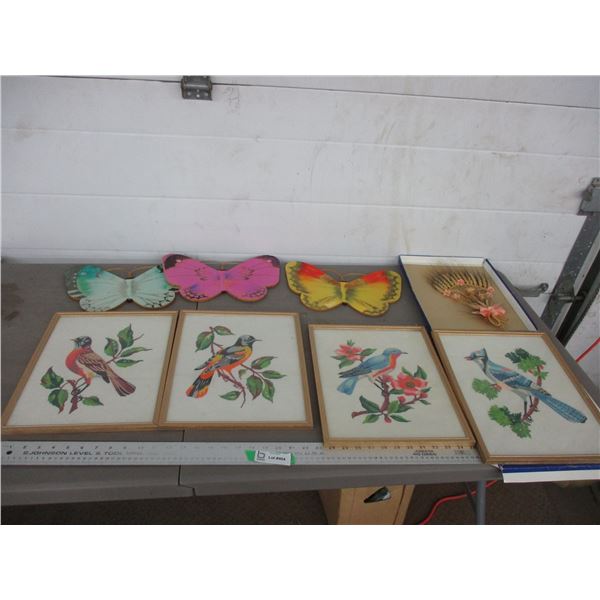 Pictures in frame, wall hangings