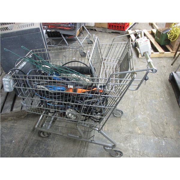 Shopping car with cords, misc