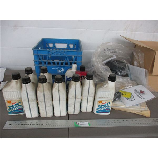 Shell arctic 0W30 motor oil 1 litre (9 full) + misc