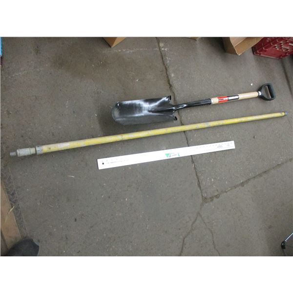 Drywall extension + trenching shovel