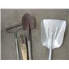 Image 2 : Odd garden tools, rake, aluminum shovel