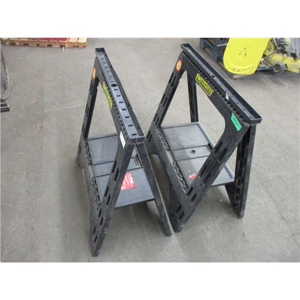 (2) Plastic sawhorses