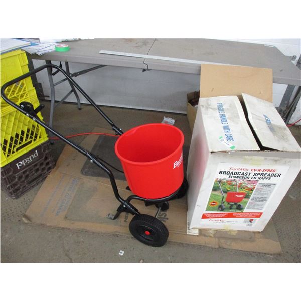 New broadcast spreader earthway