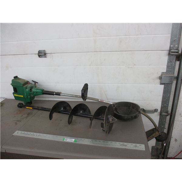 Weed eater + 8" Jiffy auger shaft Bodnarus Auctioneering