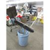Image 1 : Garbage can with broom, shovel, rake, snow school