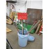 Image 1 : Garbage can with hoe, spade, rake, chipper, snow scoop