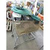 Image 1 : Shopping cart, garden hose, cords, broom, misc