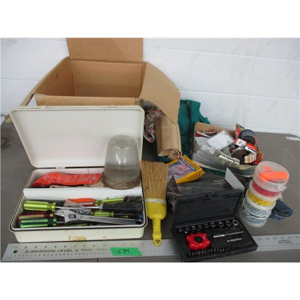 Screwdriver sockets, misc set (new), screwdrivers, torque driver kit, misc