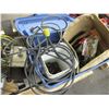 Image 4 : Pallet of scrap iron, cords, hand tools, air tools