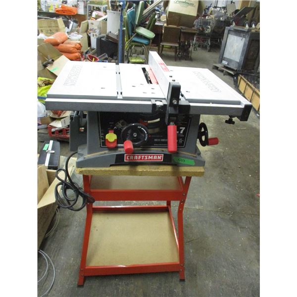 Craftsman table saw with work station