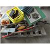 Image 2 : Pallet with tools, shovels, deep fryer