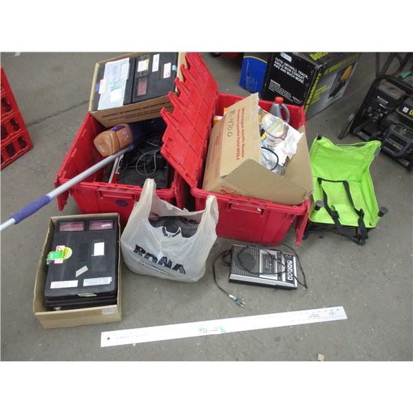 (2) tote with misc items