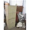 Image 1 : Filing cabinet - 53" tall + (2) wooden cabinets 35" tall