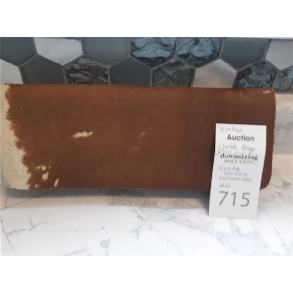 Vintage Cow Hide Purse Cat A