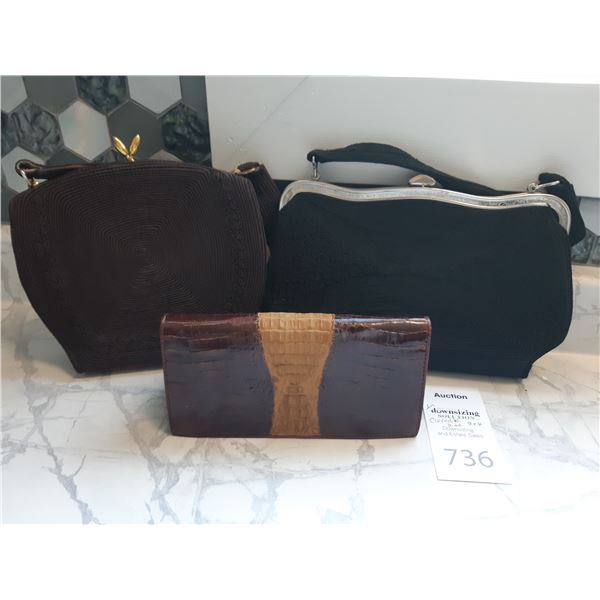 Crocodile & Fabric Purses Cat A