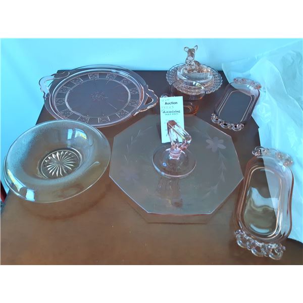 Pink Depression Glass Cat A