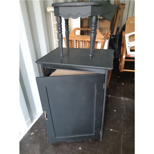 Wood Cabinet & Stool Cat A