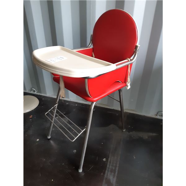 Vintage Chrome Highchair Cat C