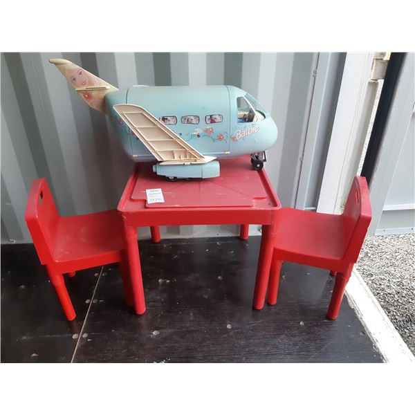 Chid's Table & Barbie Air Plane Cat C