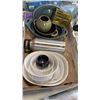Image 8 : 2 TRAYS OF BAKEWARE, GLASS CARBOY, POTTERY VASE, YETI THERMOS