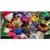 Image 2 : TRAY OF STUFFED TOYS INCLUDING SESAME STREET, BARNEY, DOCTOR SEUSS, CAILLOU, MINECRAFT, BABY YODA AN