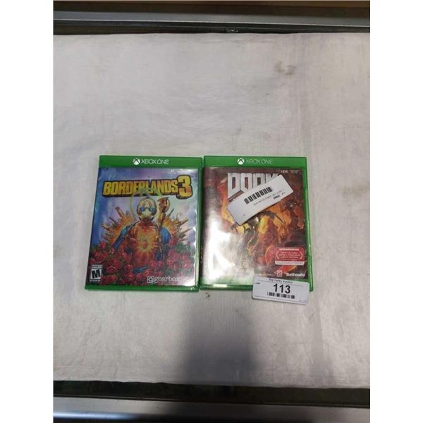 2 XBOX ONE GAMES DOOM AND BORDERLANDS 3 NO SCRATCHES