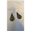 Image 1 : VINTAGE SILVER AND STONES DANGLE EARRINGS