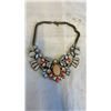 Image 1 : LARGE VINTAGE NECKLACE WITH RHINESTONES