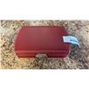 Image 1 : VINTAGE RED JEWLERY CASE WITH LOT OF JEWLERY CONTENTS