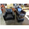 Image 1 : 2 BALCK LEATHER LOOK CHAIRS
