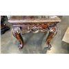 Image 2 : HIGHLY CARVED STONE TOP SIDE TABLE
