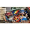 Image 1 : TRAY OF NEW ITEMS, FIDGET TOYS, DIVE TOYS, METAL GREEN LANTERN SIGN,