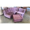 Image 1 : PINK MID CENTURY SECTIONAL SOFA AND OTTOMAN