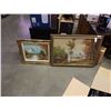 Image 1 : 2 GILT FRAMED PAINTINGS ON CANVAS