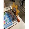Image 2 : TRAY OF OUTDOOR DECORATIONS, GOLF TEES, INFLATEABLE POOL AND SPRINKLER