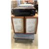 Image 1 : 2 UNITRON FLOOR SPEAKERS AND YAMAHA HTR-6025 RECIVER WORKING