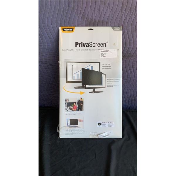 PRIVA SCREEN BLACKOUT PRIVACY FILTER - WORKING, RETAIL $220