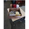 Image 1 : 2 BOXES OF ELECTRIC KETTLES, COFFE CANNISTERS, VINTAGE WARMER AND MORE